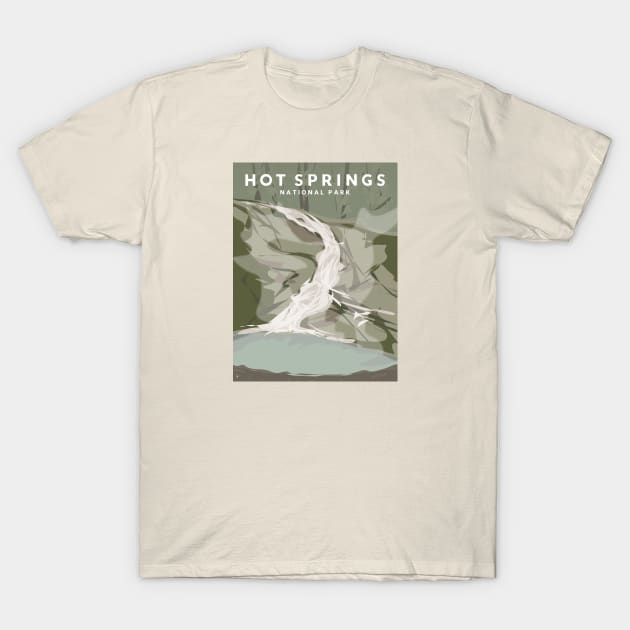 Hot Springs National Park, Arkansas Travel Poster T-Shirt by lymancreativeco